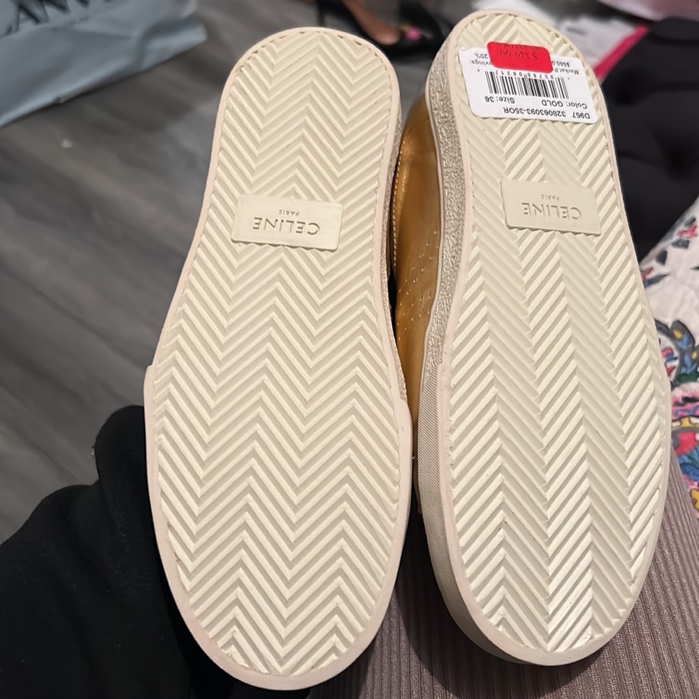 Celine TRIOMPHE sneaker in Gold - Picture 2 of 7